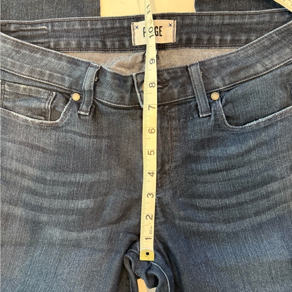 PAIGE WOMENS DARK WASH KYLIE CROP ANKLE JEANS SIZE 28 - Picture 4 of 9